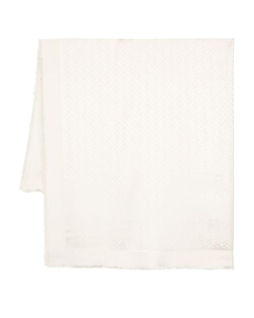 Fendi Sjaal Met Monogrampatroon in het White