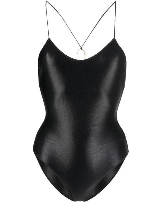 Oséree Cross-back Swimsuit in Black | Lyst