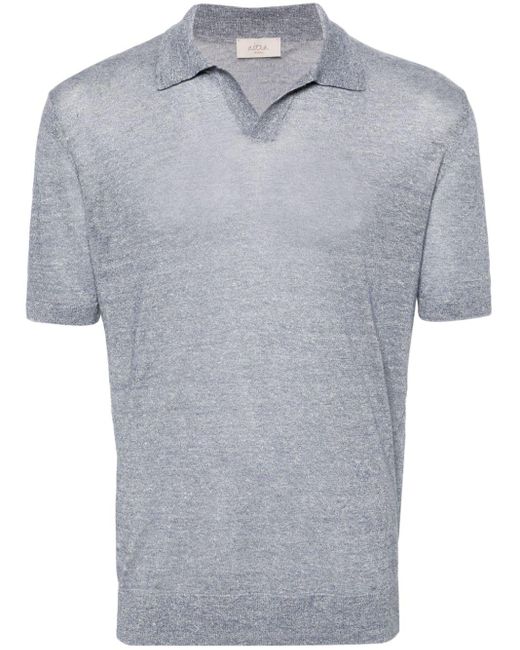 Altea Gray Split-neck Polo Shirt for men