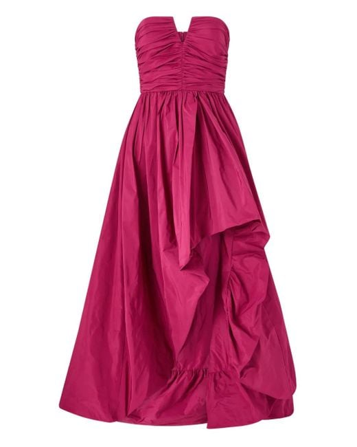 Pinko Pink Robe Mi-Longue À Volants