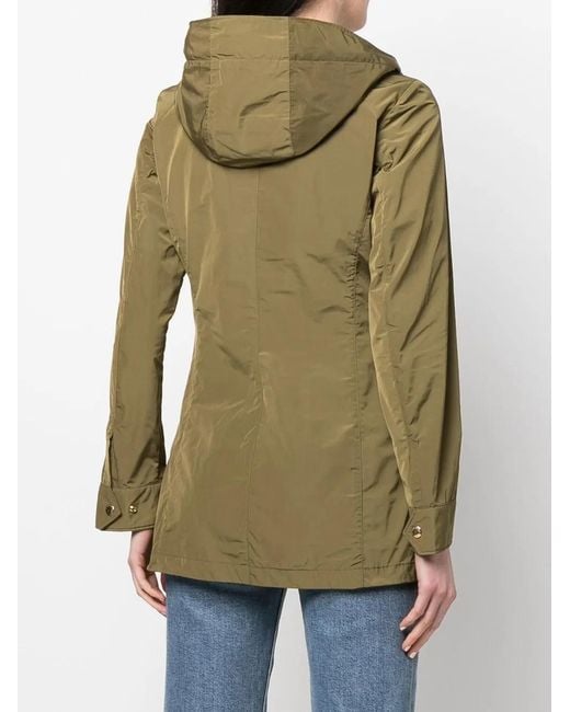Woolrich Green Hooded Zipped Military Jacket