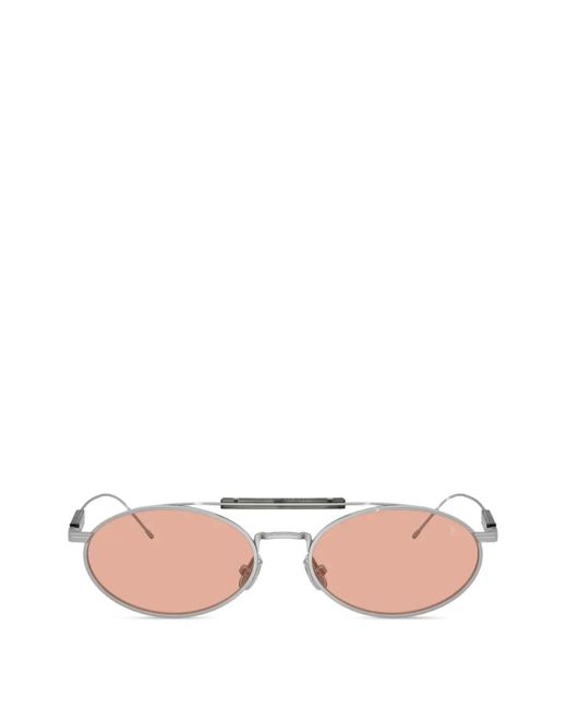 Brunello Cucinelli Pink Oval-Frame Sunglasses