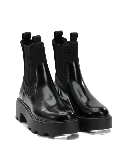 Tory Burch Black T Monogram Chelsea Boots
