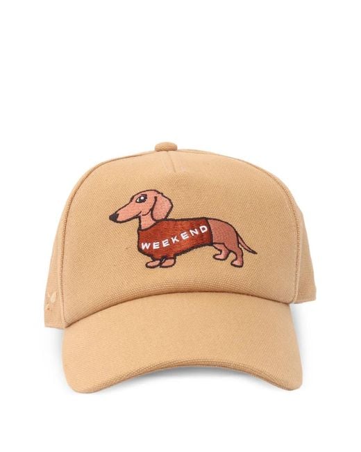 Weekend by Maxmara Natural Dog Embroidered Hat
