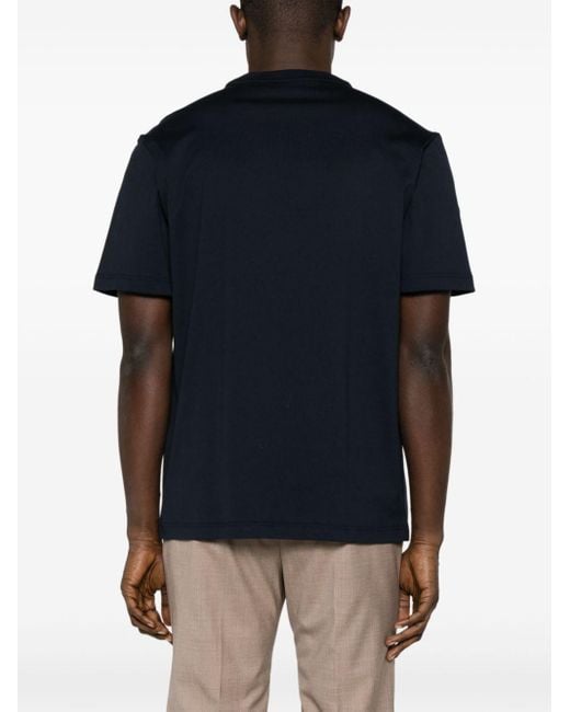 Brioni Blue Crew-neck Cotton T-shirt for men