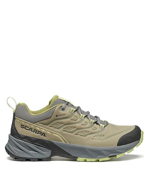 SCARPA Green Debossed-Logo Sneakers