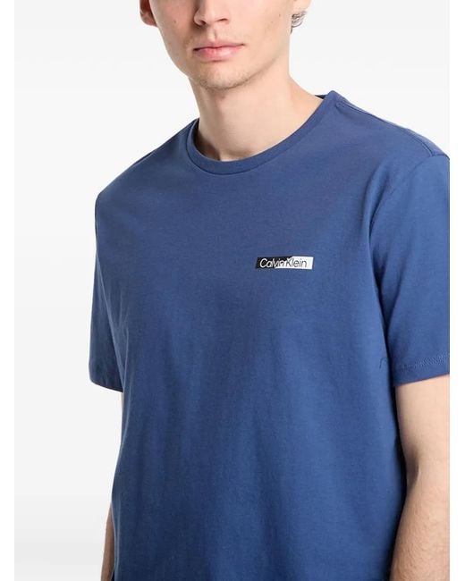 Calvin Klein Blue Logo-Print T-Shirt for men