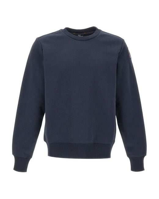 Parajumpers Blue Logo-Patch Sweatshirt for men
