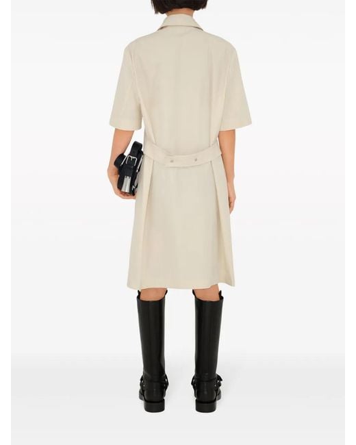Burberry Natural Mc Cie Shirt Dress With Clamps