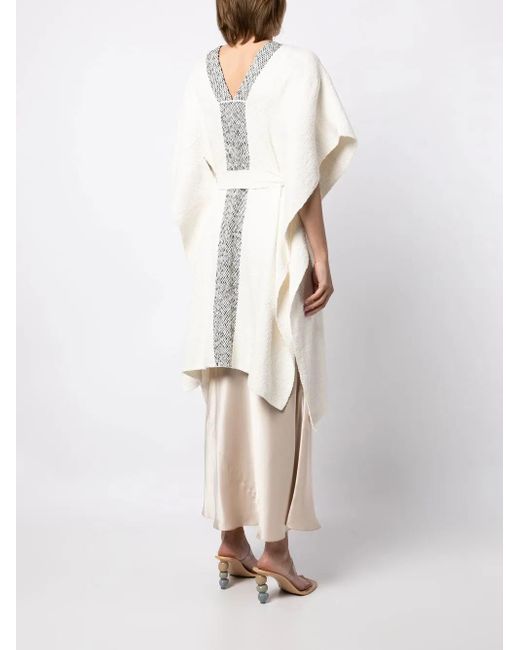 Voz White Estrella Tied-Waist Kaftan