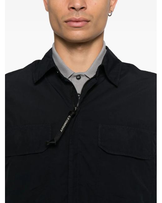 C P Company Black Pocket Patch Jacket for men
