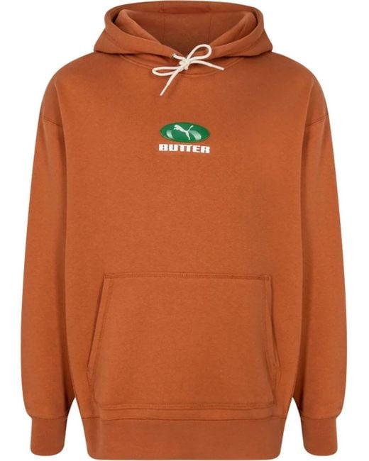 Felpa Con Cappuccio X Butter Goods di PUMA in Orange da Uomo