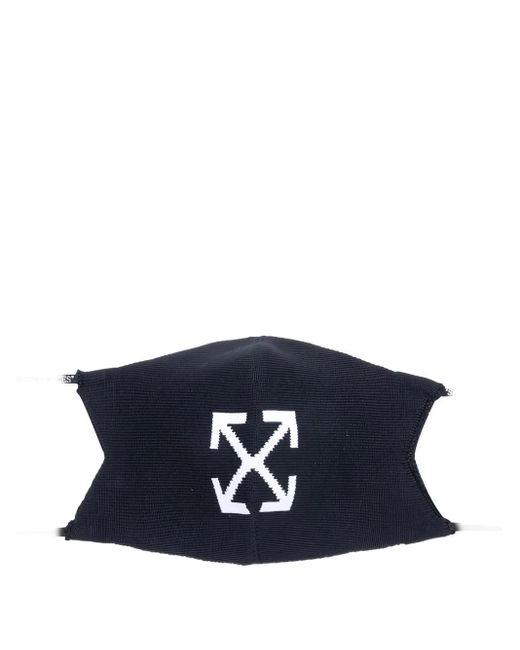 Off-White c/o Virgil Abloh Blue Arrow-Knit Face Mask