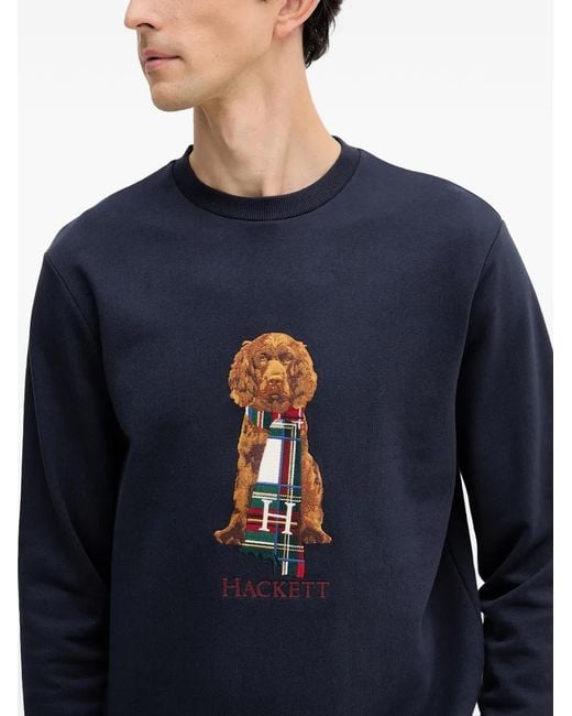 Hackett Blue Graphic-Print Sweatshirt for men