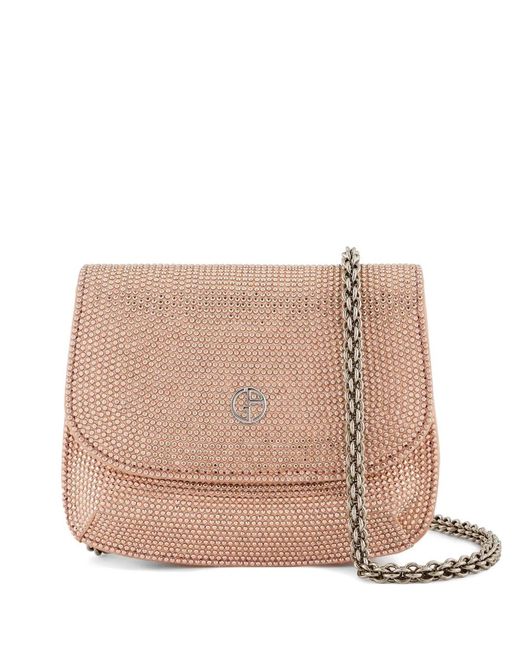 Giorgio Armani Natural Sac À Main Ornementé À Chaîne Format Mini
