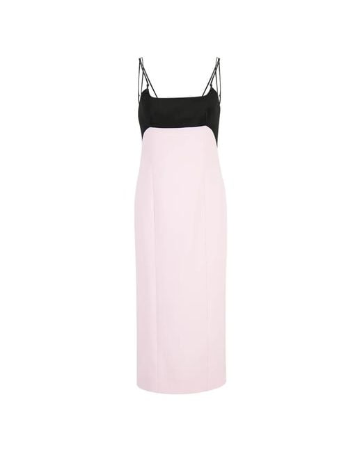 Tom Ford Pink Two-Tone Spaghetti-Strap Dress