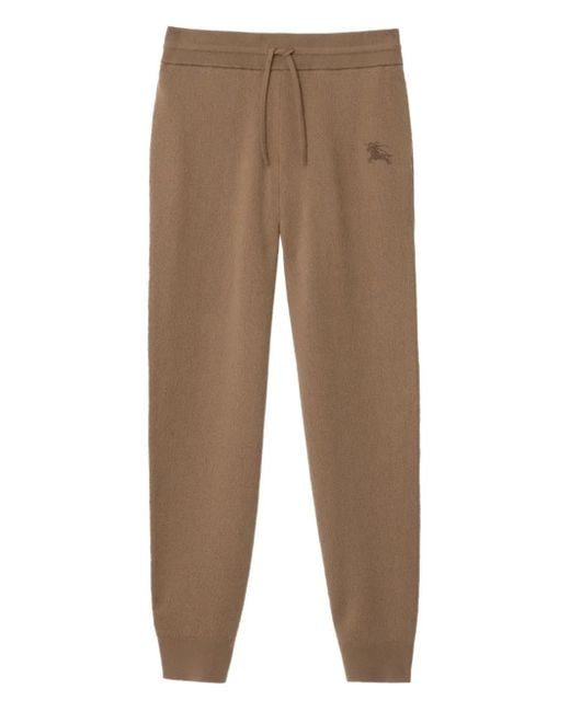 Burberry Brown Jogginghose mit Equestrian Knight-Detail