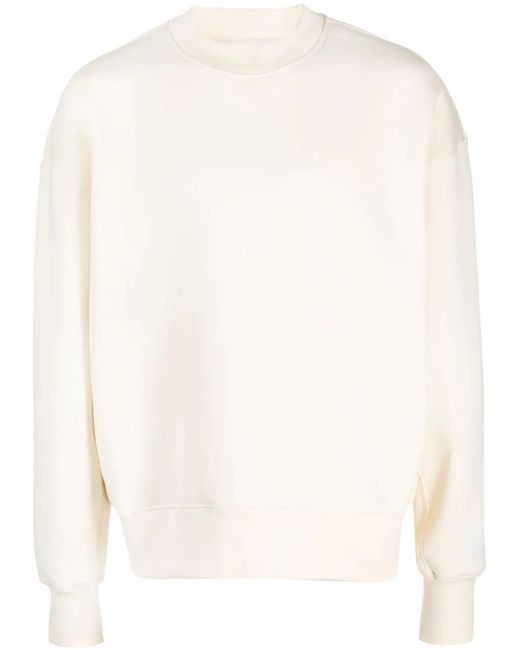 AMI Sweater Met Geborduurd Logo in het White