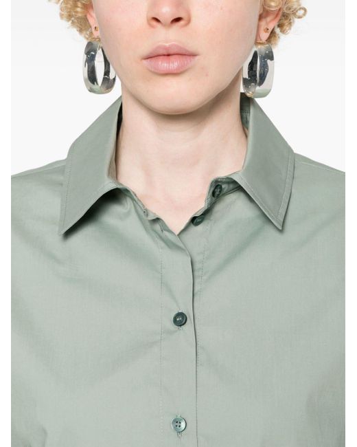 Woolrich Green Poplin Cotton Shirt