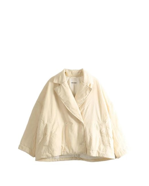 Casey Casey Natural Luna Double-Breasted Padded Jacket