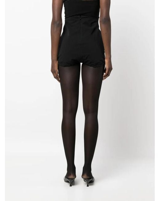 Philosophy Di Lorenzo Serafini Black High-Waisted Mini Shorts