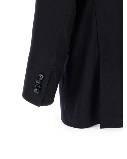 Kiton Black Costume Croisé À Revers Pointu for men