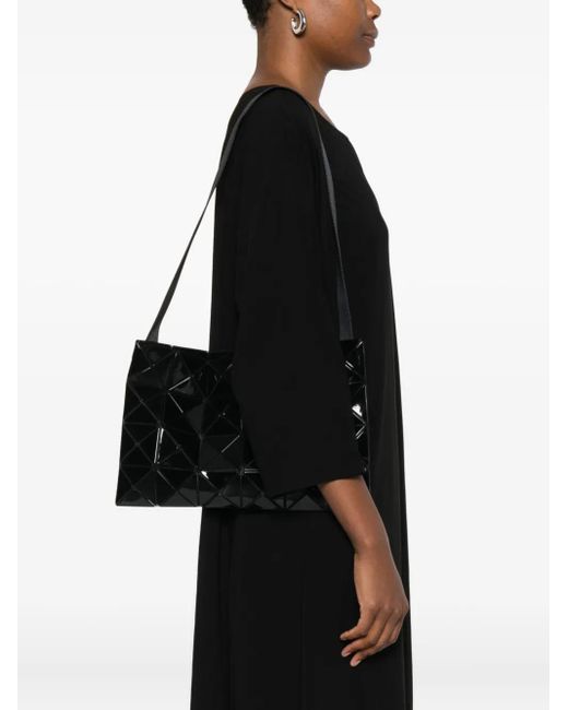 Issey Miyake Black Geometric-Pattern Shoulder Bag