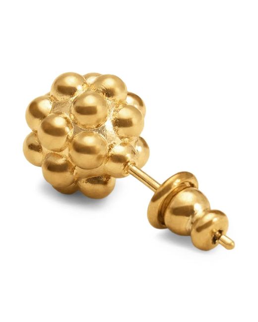 Orecchini A Bottone Con Perle di AMI in Metallic
