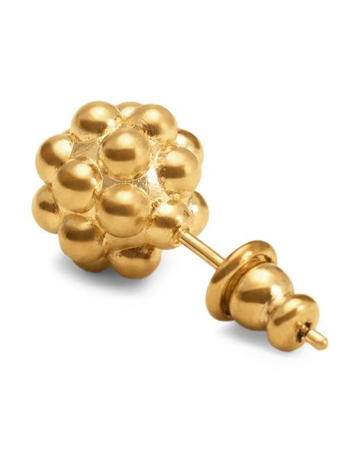 Orecchini A Bottone Con Perle di AMI in Metallic