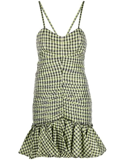 Philosophy Di Lorenzo Serafini Yellow Gingham Check Print Minidress