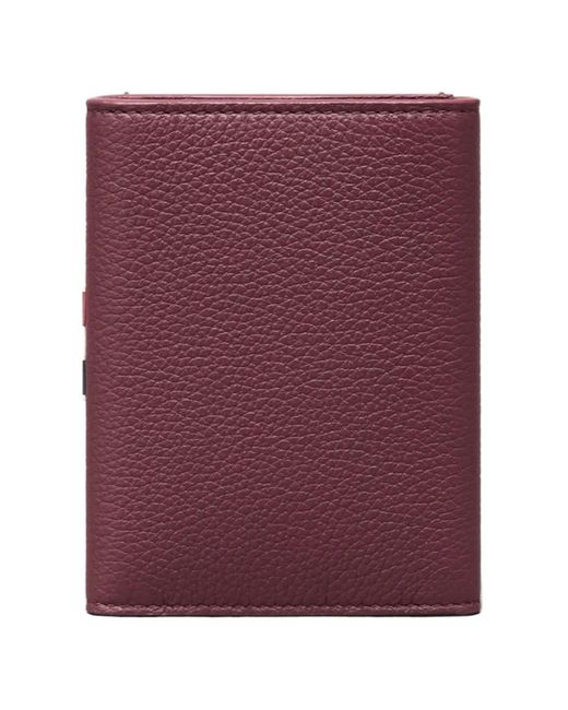 Thom Browne Purple Pebble-Grain Trifold Wallet