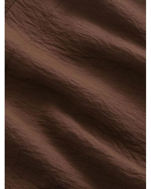 NN07 Brown Hank Revere-Collar Short-Sleeve Shirt for men