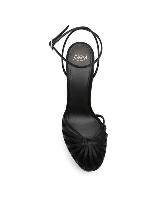 ALEVI Black Eva Platform Strap Sandals