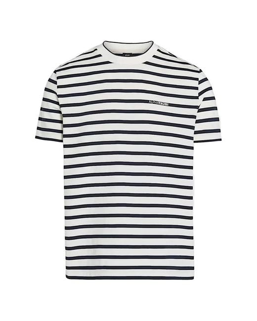 ALPHATAURI Blue Jiro Striped T-Shirt for men