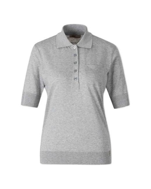 Herno Gray Resort Short-Sleeve Polo Shirt