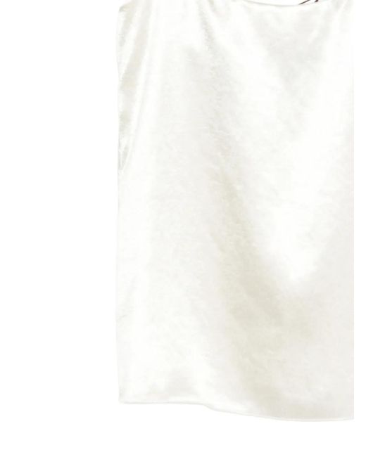 Alysi White Strapless Top