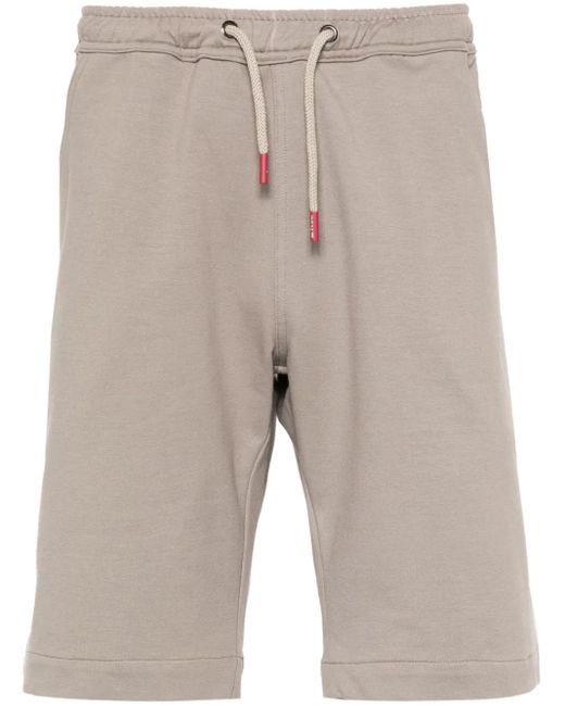 Kiton Natural Mid-Rise Track Shorts for men
