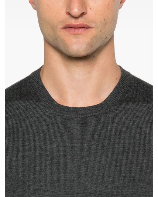 Fay Gray Round-Neck Virgin Wool Sweater for men