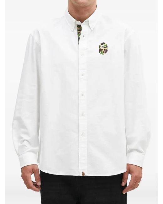 A Bathing Ape White Abc Camo One Point Shirt for men