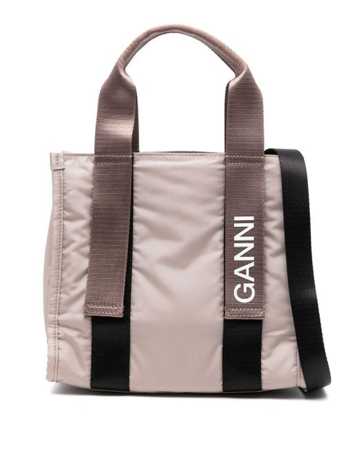 Ganni Pink Small Tech Tote Bag