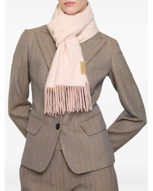 Burberry Natural Écharpe Frangée À Breloque B