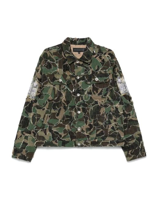 Chaqueta Camo Trucker Who Decides War de hombre de color Green
