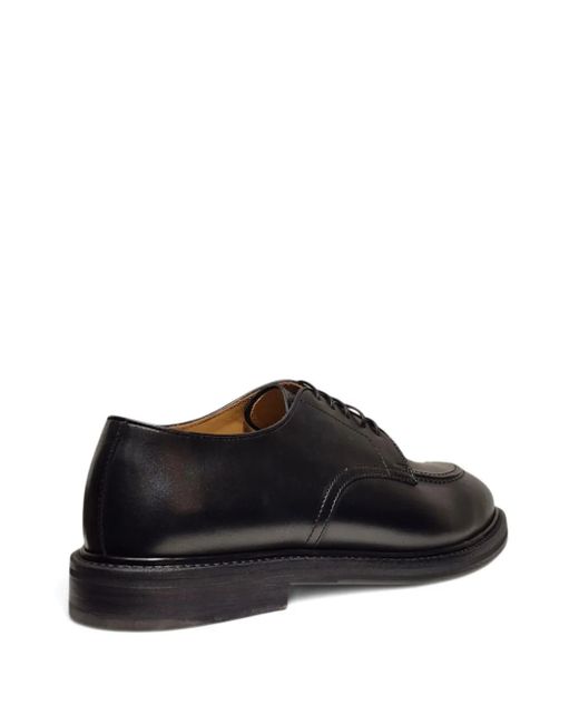 Henderson Black Panelled Derby Shoes for men