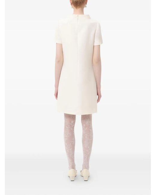 Valentino Garavani White Heart-Detail Mini Dress