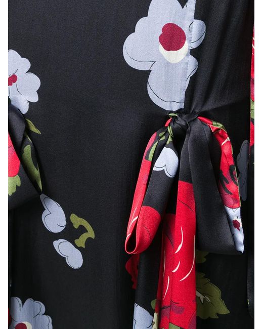 Simone Rocha Black Bow Ribbon Floral Dress