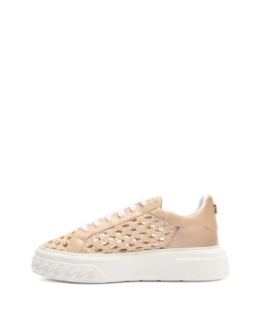 Casadei Natural Versilia Off Road Platform Sneakers