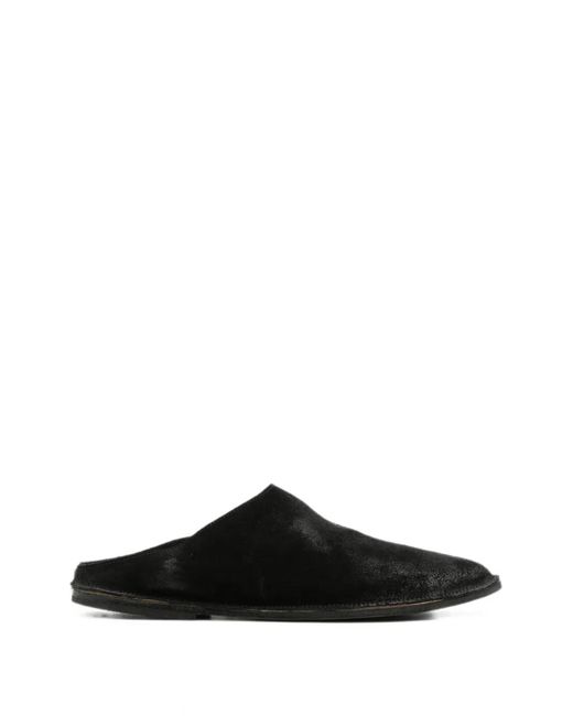 Marsèll Black Distressed-Effect Slip-On Mules