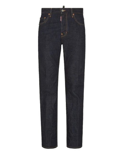 メンズ DSquared² ロゴパッチ ジーンズ Blue