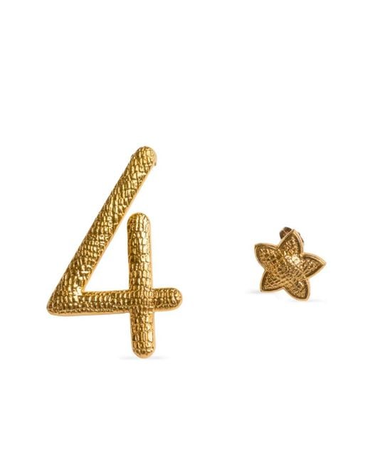 Natia X Lako Metallic Number 4 Earrings