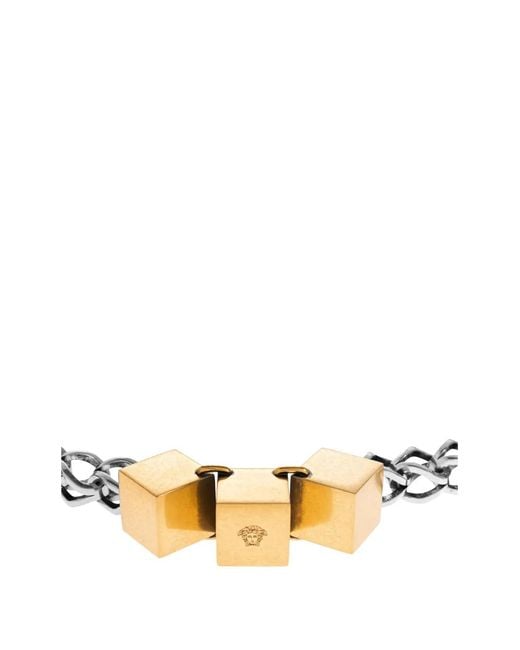 Versace Metallic Cube-Charm Keychain for men